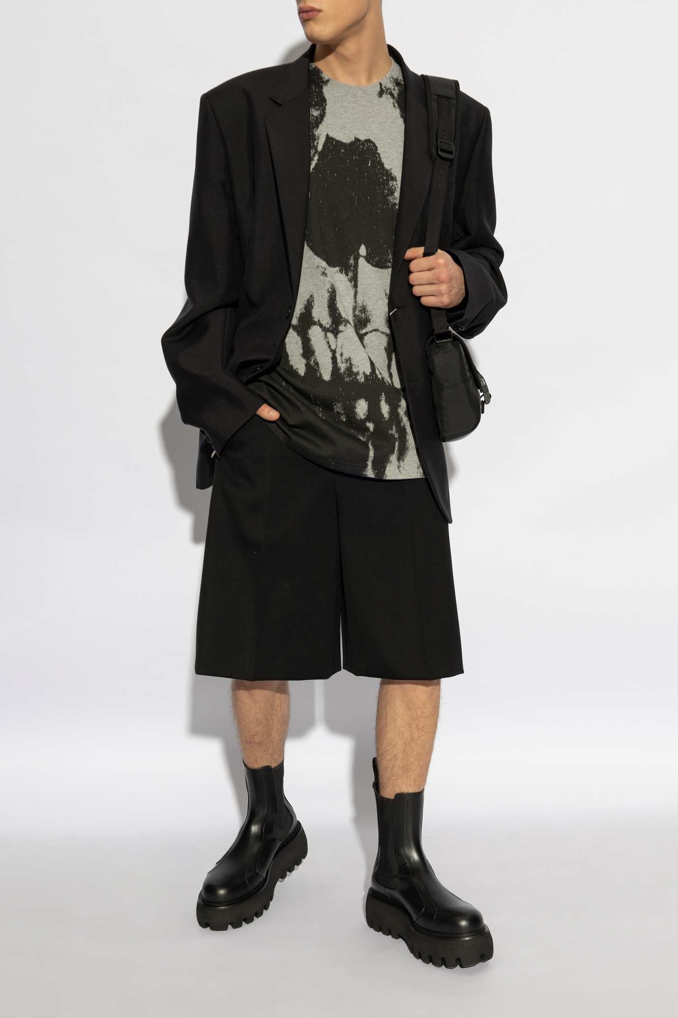Grey T-shirt with print Alexander McQueen - Vitkac AS
